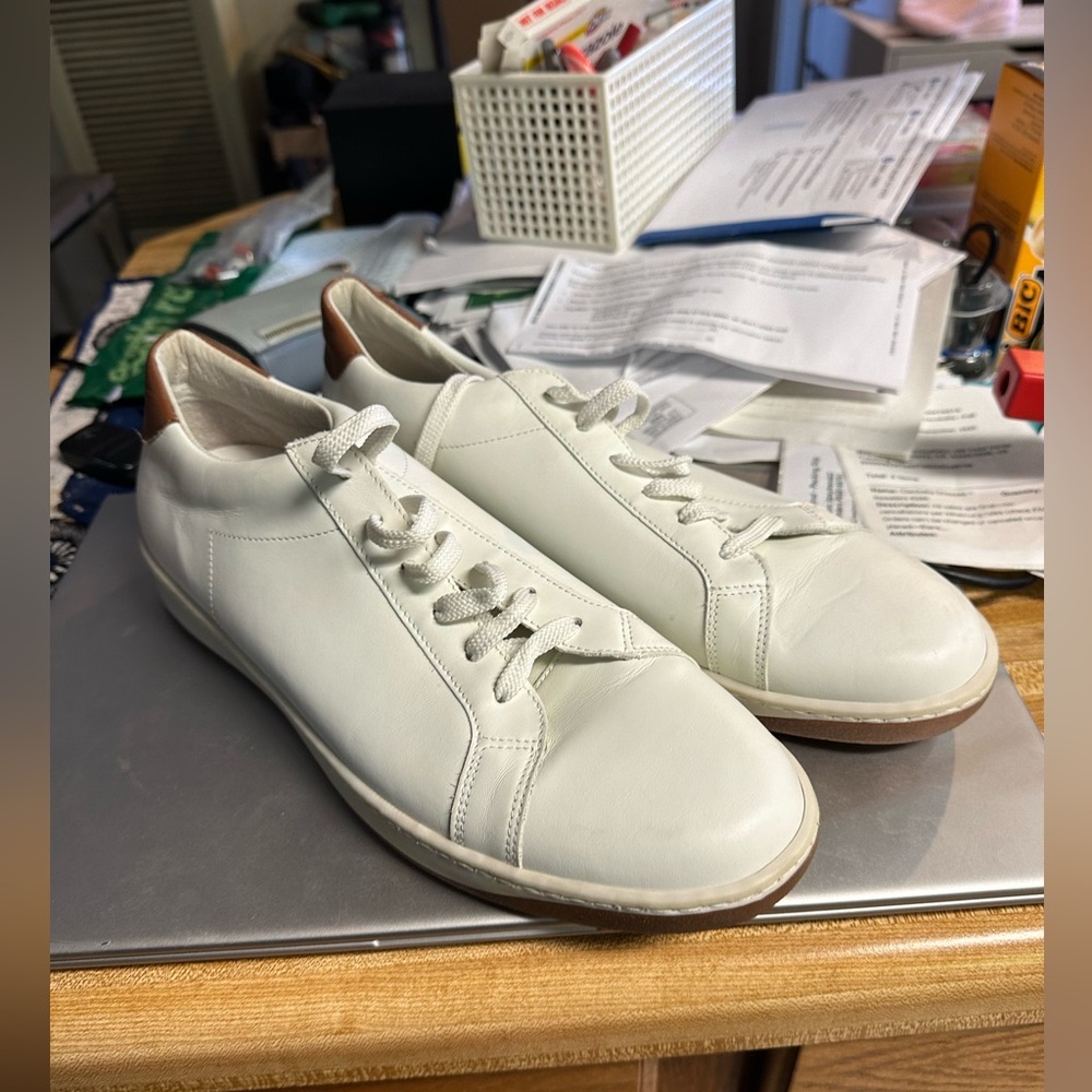Eleventy White and Brown Sneakers M10.5 (euro 44)